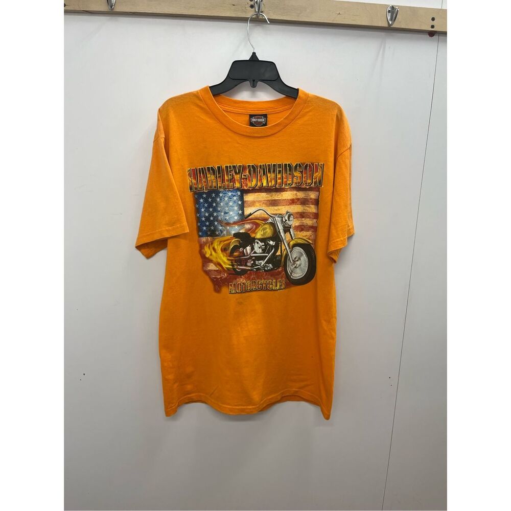 Vintage Harley Davidson 2003 Orange T-Shirt Size L